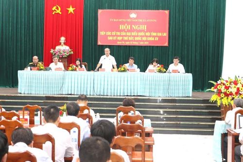 Giải đáp thấu đáo các ý kiến của cử tri Cử tri huyện Krông Pa và thị xã Ayun Pa kiến nghị nhiều vấn đề cấp thiết