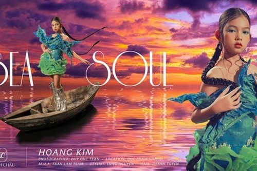 Mẫu nhí Hoàng Kim góp mặt tại Ocean Fashion Show 2024 với vai trò First Face bộ sưu tập Sea Soul