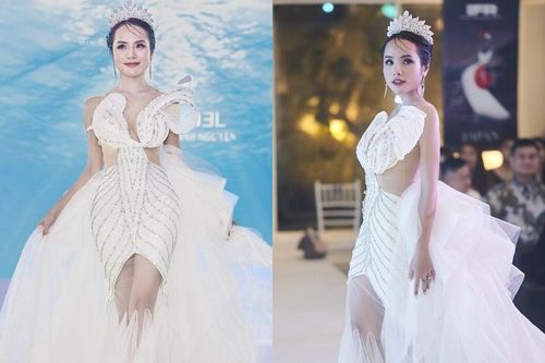 Hoa khôi Trà My lần đầu sải bước trên sàn diễn thời trang quốc tế