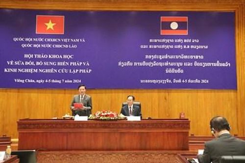 Quốc hội Việt Nam và Quốc hội Lào tổ chức Tọa đàm khoa học về sửa đổi, bổ sung Hiến pháp