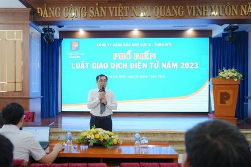 Phổ biến Luật Giao dịch điện tử 2023 tới người lao động Petrolimex Sài Gòn