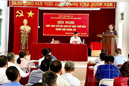 Đại biểu Quốc hội tỉnh tiếp xúc cử tri xã Mường Pồn sau Kỳ họp thứ 7, Quốc hội Khóa XV