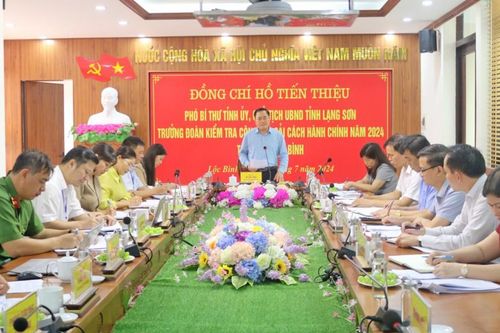 Chủ tịch UBND tỉnh kiểm tra công tác cải cách hành chính tại Lộc Bình