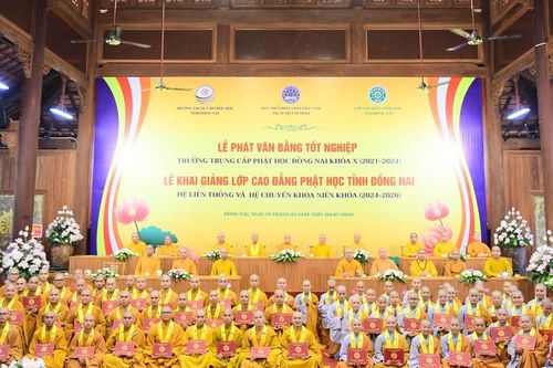 Trường Trung cấp Phật học tỉnh Đồng Nai trao bằng tốt nghiệp đến Tăng Ni sinh khóa X (2021-2024)