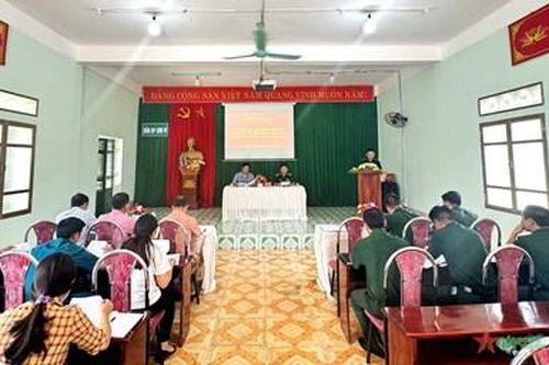 Đồn Biên phòng Sơn Vĩ: Giao ban Quy chế phối hợp với Đảng ủy xã