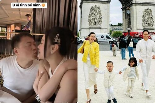 Shark Bình 'khóa môi' Phương Oanh, gia đình Hồ Ngọc Hà du lịch Pháp