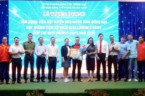 Tuyên dương cơ thủ Trần Đức Minh – người mang kỳ tích về cho thể thao Đồng Nai