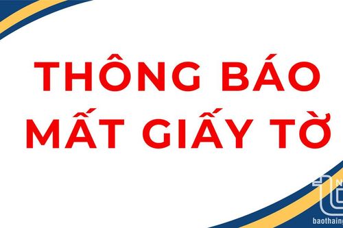 Thông báo rơi giấy tờ