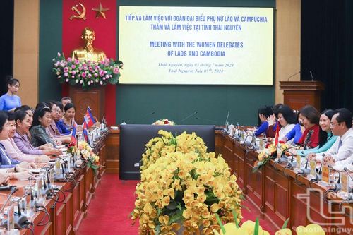 Hội phụ nữ, nữ doanh nhân Lào - Campuchia đến thăm và làm việc với tỉnh Thái Nguyên