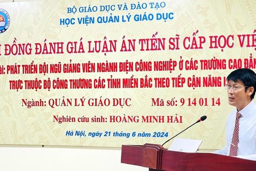 Hội đồng đánh giá Luận án Tiến sĩ cấp Học viện cho NCS Hoàng Minh Hải