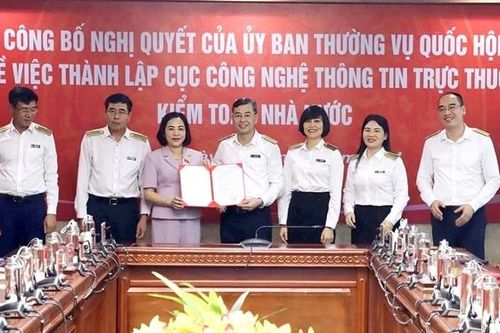 Phó Chủ tịch Quốc hội Nguyễn Thị Thanh dự lễ công bố Nghị quyết thành lập Cục Công nghệ thông tin thuộc Kiểm toán Nhà nước