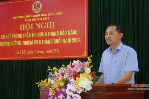 Cụm thi đua số 1 Hội Cựu chiến binh tỉnh sơ kết phong trào thi đua 6 tháng đầu năm 2024