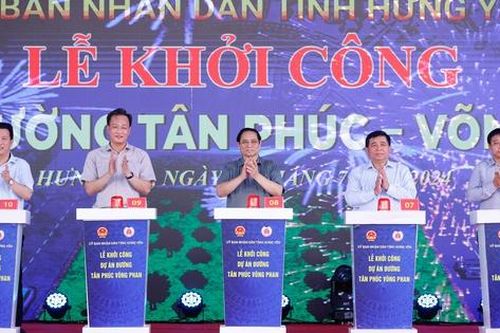 Thủ tướng dự lễ khởi công, thăm một số dự án trọng điểm tại Hưng Yên