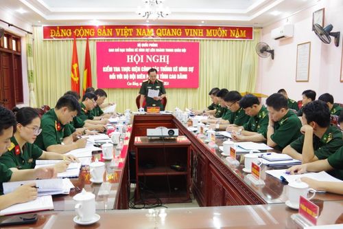 Kiểm tra thực hiện công tác thống kê hình sự tại BĐBP Cao Bằng