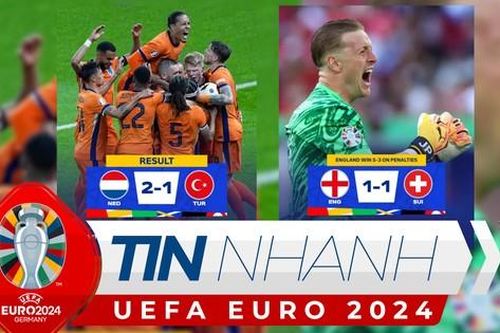TIN NHANH EURO 2024: Đêm của những chiến thắng 'ngược dòng': Xác định 2 cặp đấu bán kết