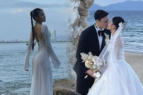 Vợ đẹp thủ môn Đặng Văn Lâm ăn mặc nóng bỏng đời thường, ngày đám cưới chỉ diện váy cô dâu đơn giản