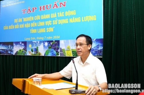 Tập huấn đánh giá tác động của biến đổi khí hậu đến sử dụng năng lượng trên địa bàn tỉnh