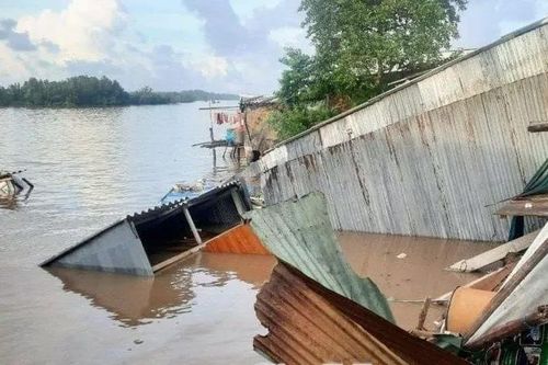 Cà Mau: Sạt lở trong đêm làm 9 căn nhà ảnh hưởng, thiệt hại 1 tỷ đồng