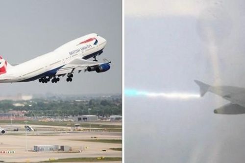 Máy bay của British Airways bị sét đánh trúng giữa không trung phải đổi hướng
