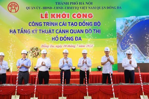 Khởi công công trình cải tạo cảnh quan đô thị hồ Đống Đa