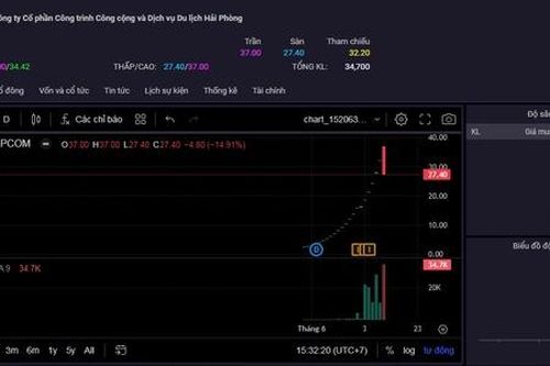 Cú 'trượt chân' của cổ phiếu tăng 1.200% sau một tháng