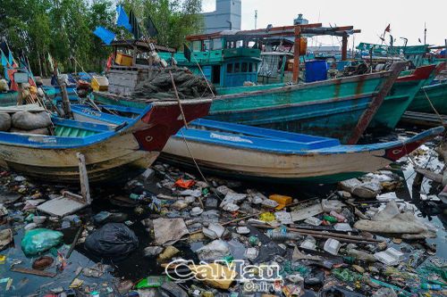 Rác 'bủa vây' cửa biển Ba Tỉnh