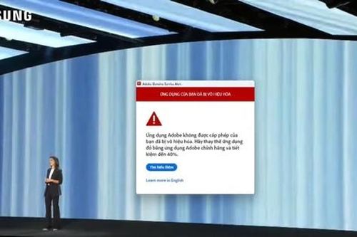 Sự cố hy hữu: Samsung bị cảnh báo dùng phần mềm lậu khi đang giới thiệu sản phẩm mới