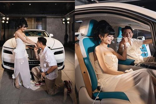 Minh Nhựa khoe Rolls-Royce Spectre điện giá 25 tỷ tặng cho... 'nóc nhà'