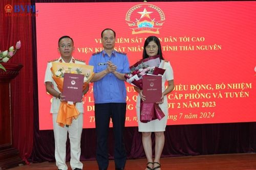 VKSND tỉnh Thái Nguyên công bố và trao các Quyết định bổ nhiệm cán bộ