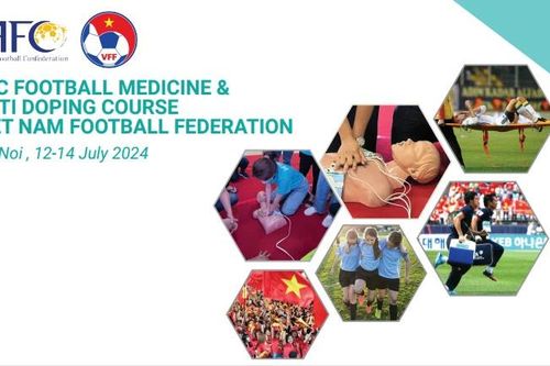 Liên đoàn Bóng đá Việt Nam phối hợp cùng AFC tổ chức tập huấn y học thể thao