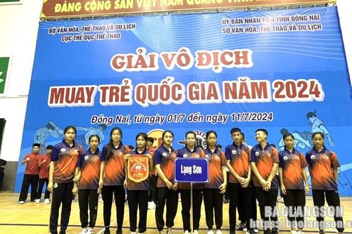 Vận động viên Lạng Sơn đoạt 5 huy chương tại Giải vô địch Muay trẻ quốc gia năm 2024