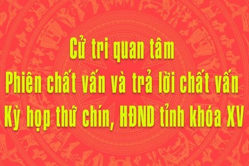 Cử tri quan tâm Phiên chất vấn và trả lời chất vấn Kỳ họp thứ chín, HĐND tỉnh khóa XV