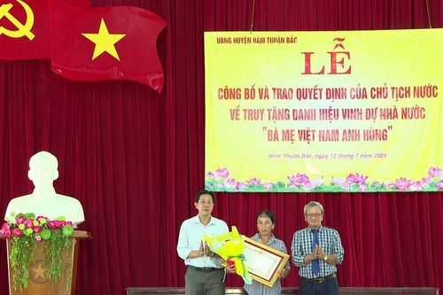 Bình Thuận: Truy tặng danh hiệu 'Bà Mẹ Việt Nam Anh hùng'
