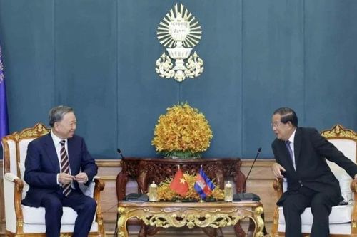 Chủ tịch nước Tô Lâm hội đàm cùng Chủ tịch Đảng CPP, Chủ tịch Thượng viện Hun Sen
