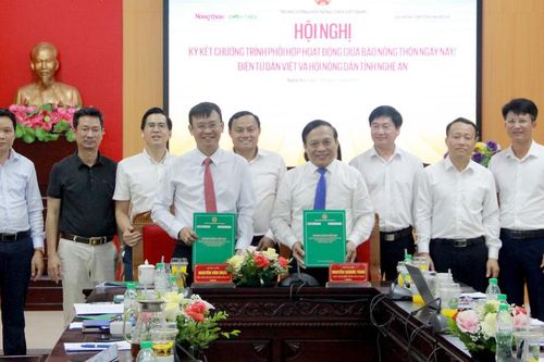 Ký kết chương trình phối hợp giữa Báo Nông thôn ngày nay và Hội Nông dân tỉnh Nghệ An