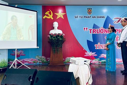 Huyện Châu Phú đoạt giải nhất Hội thi 'Trưởng, phó khóm, ấp với công tác tuyên truyền pháp luật' tỉnh An Giang lần thứ 2 năm 2024