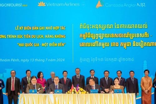 Saigontourist Group, Vietnam Airlines xúc tiến du lịch tại Campuchia nhân chuyến thăm của Chủ tịch nước Tô Lâm