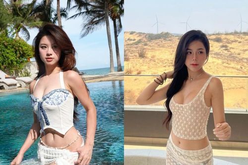 Cặp 'hot girl tạp hóa' khoe loạt ảnh nóng bỏng chào ngày hè
