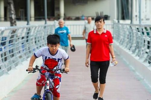 Người dân thích thú trải nghiệm cầu đi bộ qua kênh đẹp nhất TPHCM