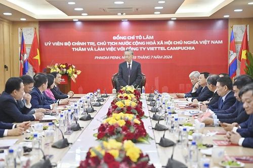 Chủ tịch nước biểu dương đóng góp của Viettel tại Campuchia