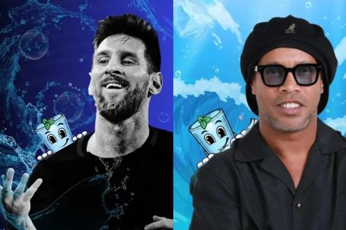 Messi, Ronaldinho quảng cáo coin lạ