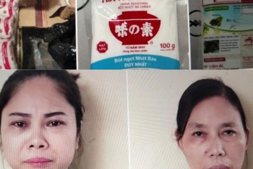 Hai người phụ nữ mua bán bột ngọt giả nhãn hiệu AJINOMOTO bị bắt quả tang