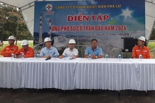 Nhiệt điện Phả Lại sẵn sàng ứng phó khi có sự cố tràn dầu