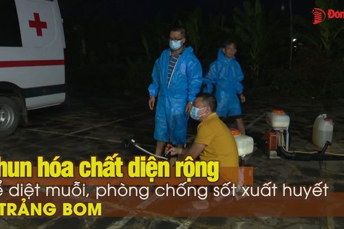 Phun hóa chất diện rộng để diệt muỗi, phòng chống sốt xuất huyết ở Trảng Bom