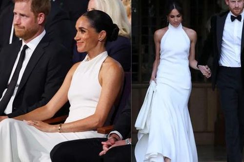 Có phải Meghan diện lại váy cưới trong đêm Harry nhận giải thưởng danh giá?