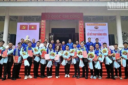 Đồng Tháp: Kết nạp Đảng chiến sĩ 'Mùa hè xanh' tại biên giới
