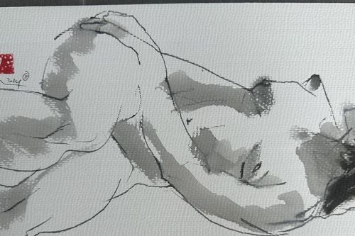 Ngắm ký họa phụ nữ nude