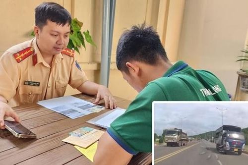 Xử lý tài xế lái xe tải đi không đúng làn đường qua clip người dân
