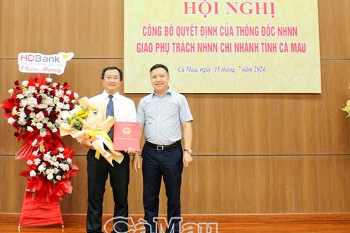 Ông Liêu Trí Tài giữ chức vụ Phó giám đốc phụ trách Ngân hàng Nhà nước, Chi nhánh tỉnh Cà Mau