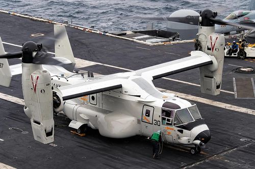 Hải quân Mỹ lần đầu triển khai máy bay vận tải Osprey tại Nhật Bản